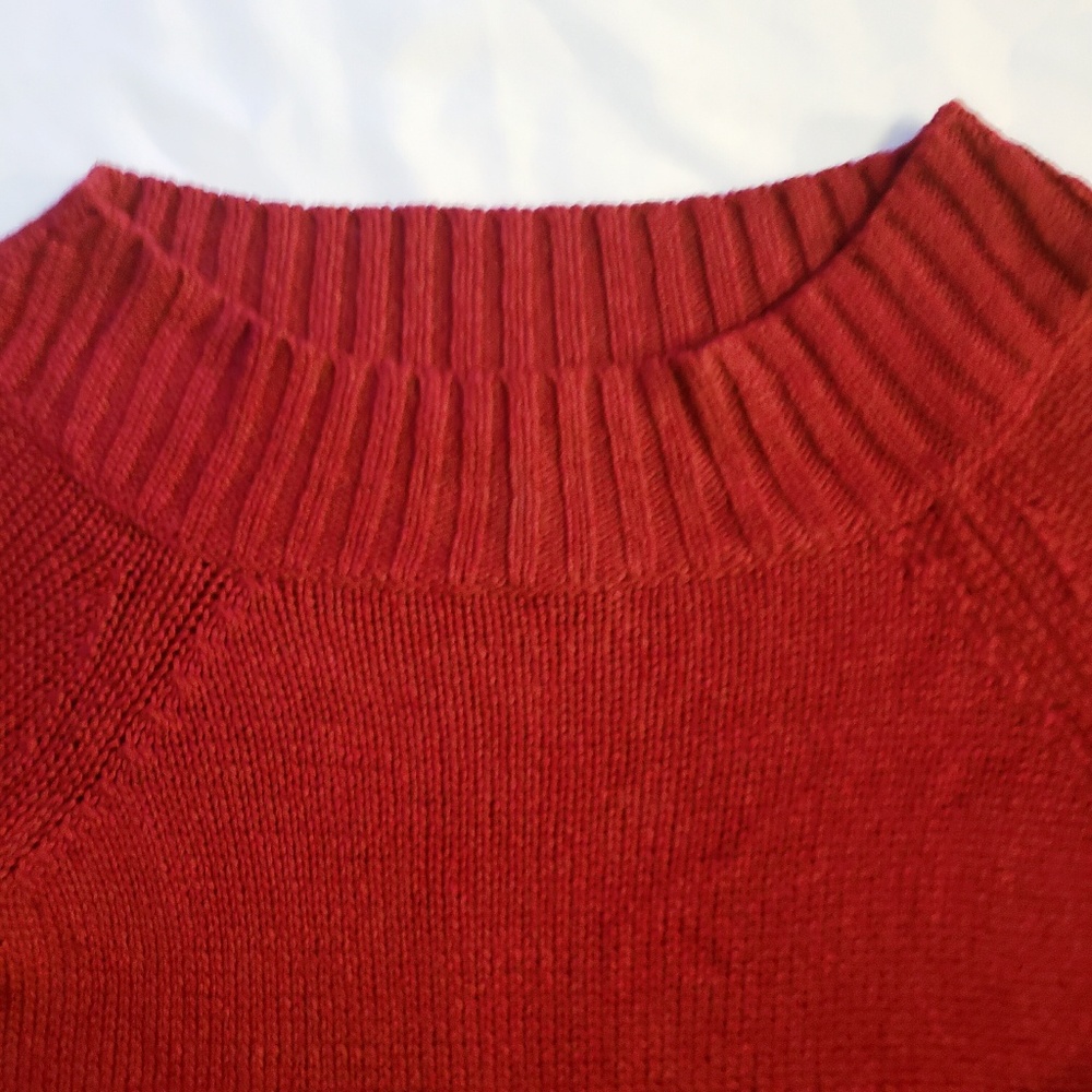 Loft by Ann Taylor long sleeves red sweater - Picture 3 of 6